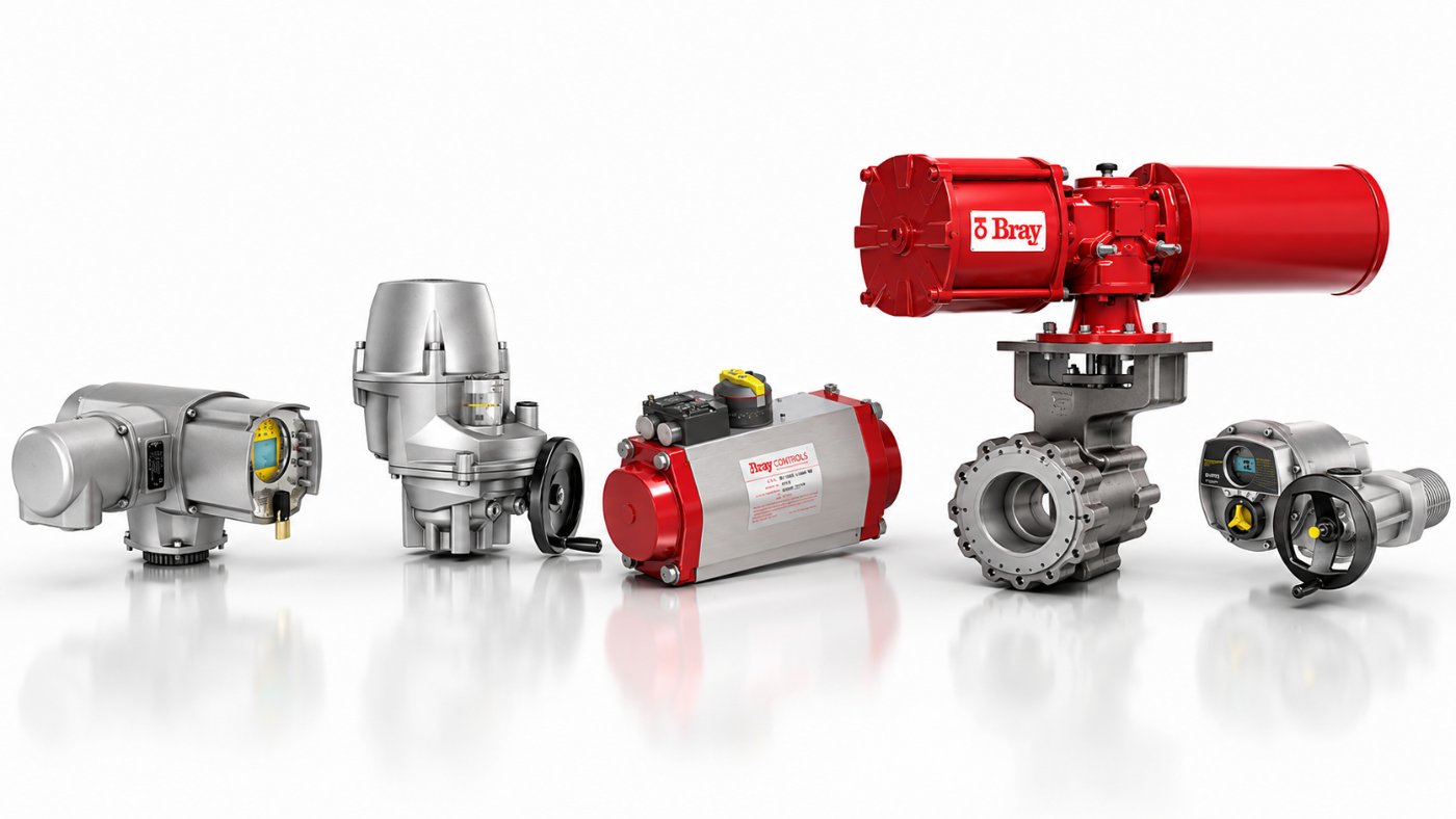 Lineup of actuator types — electric multi-turn, part-turn, pneumatic and gearbox options