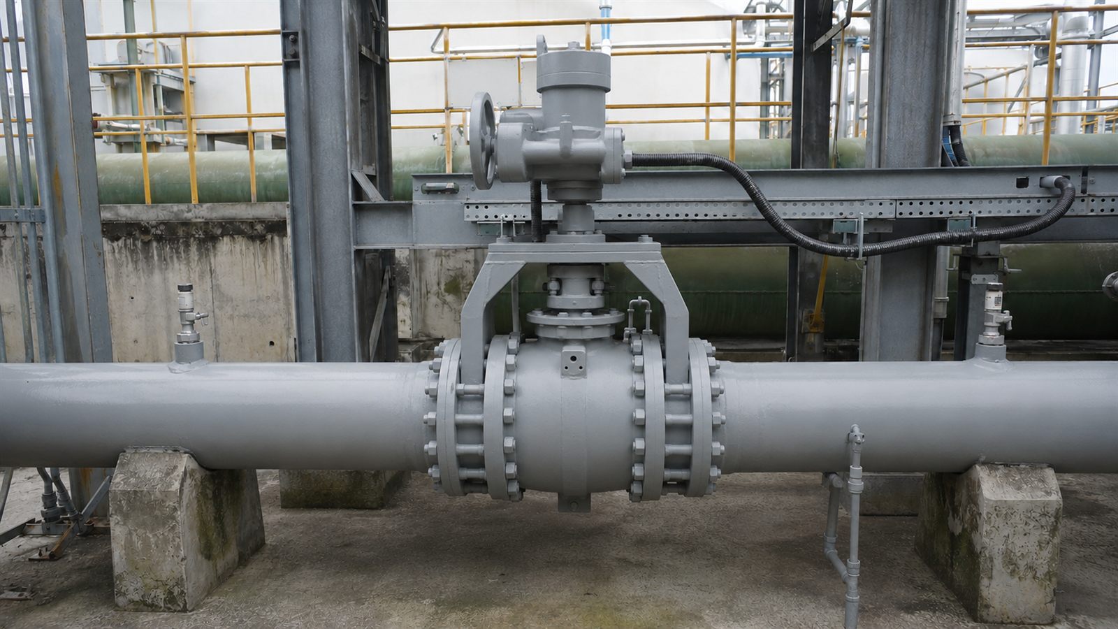The same valve and actuator after rehabilitation, recoated and recommissioned