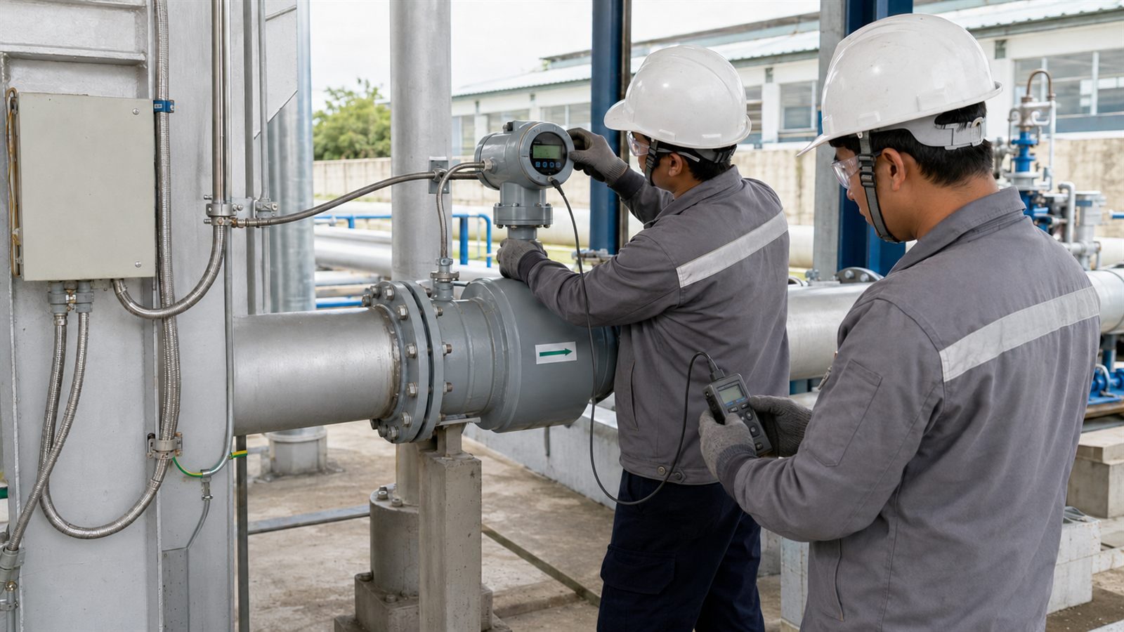 Flowmeter and instrument installation with signal verification