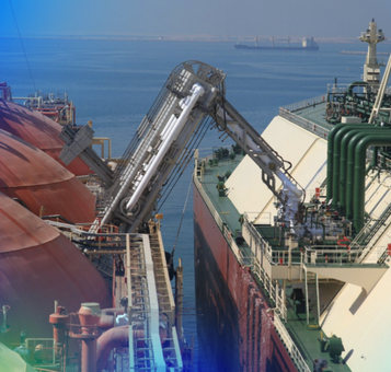 Side by side loading arms